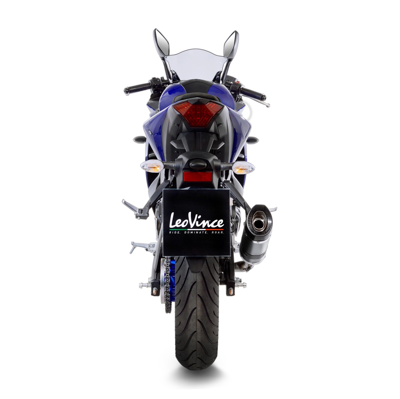 Sistema di scarico LeoVince LV Pro per Yamaha MT-03 /YZF-R3, argento, slip on, Euro4, certificato E