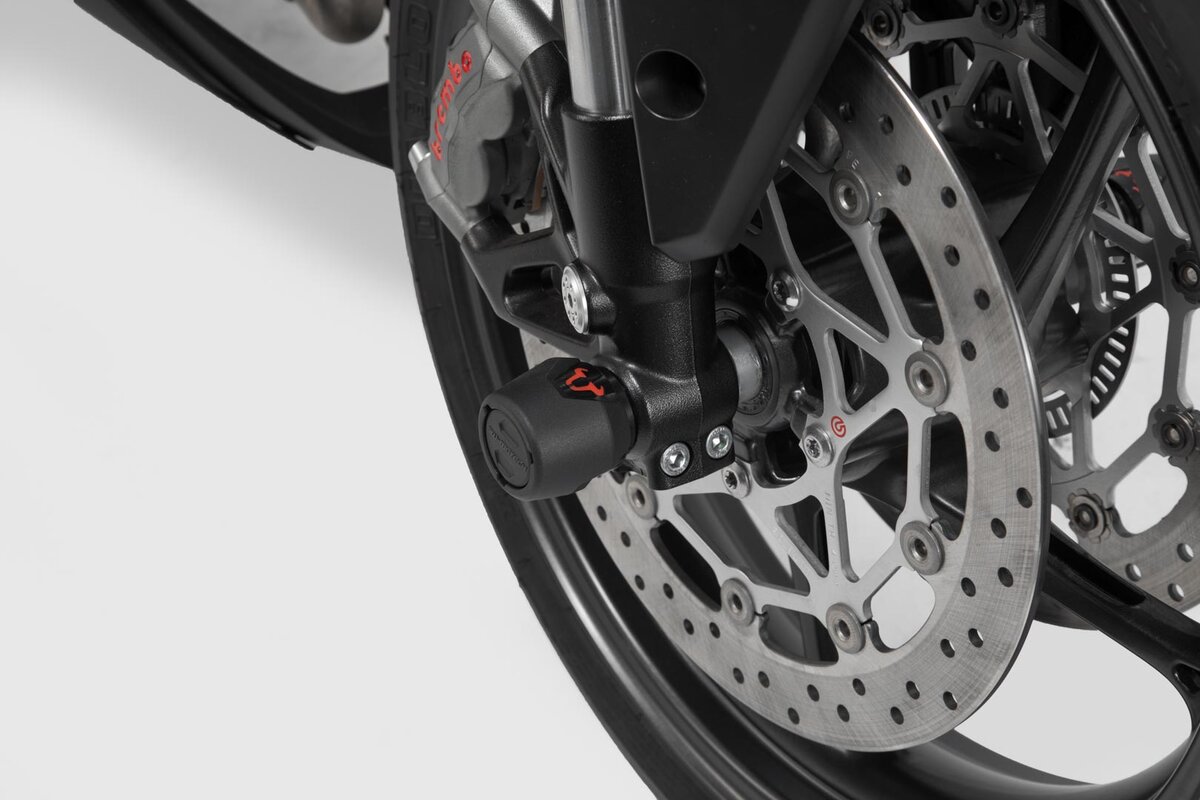 SW-Motech Kit paracolpi per asse anteriore nero per Yamaha YZF-R1, YZF-R6 - SW Motech