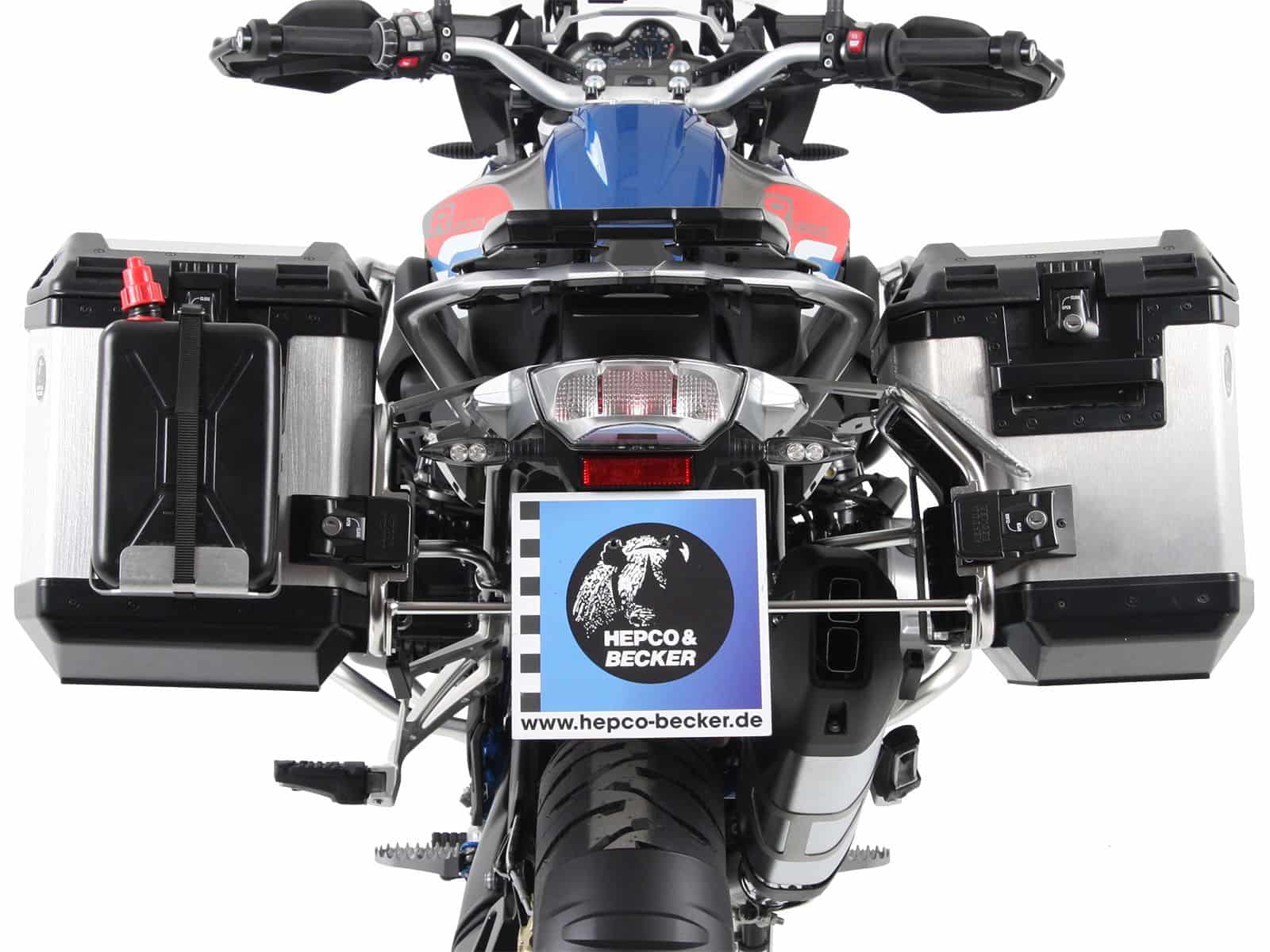 Set portavaligie Portavaligie incluso set di valigie Xplorer Cutout argento per BMW R 1200 GS LC (13-18)