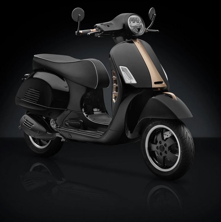 Leva sportiva RIZOMA 3D, sinistra per Vespa GTS/GTS Super/GTV/GT (-'22), anodizzata nera