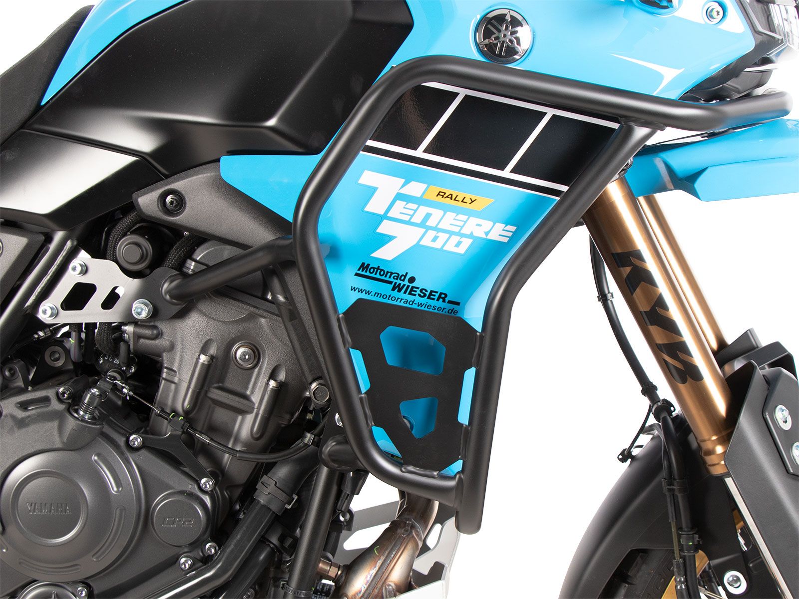 Barra di protezione serbatoio "Solid" nera per Yamaha Ténéré 700 Rally (25-) Hepco & Becker