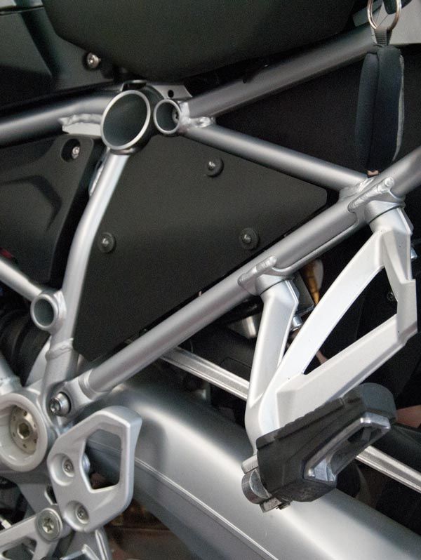 Coppia di paraspruzzi laterali per BMW R 1200 GS LC (13-16) - con ESA, nero opaco