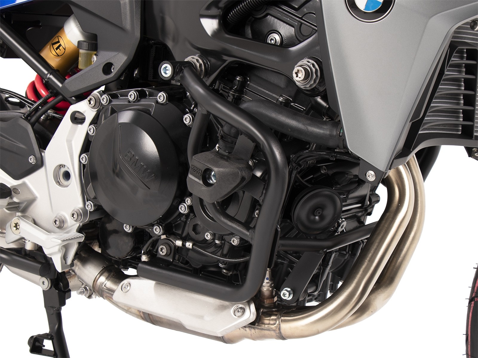 Protezione motore incl. cuscinetto di protezione nero per BMW F 900 R (20-24) Hepco & Becker