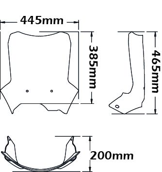 Parabrezza originale ADV per BMW F 800 GS (12-18), trasparente