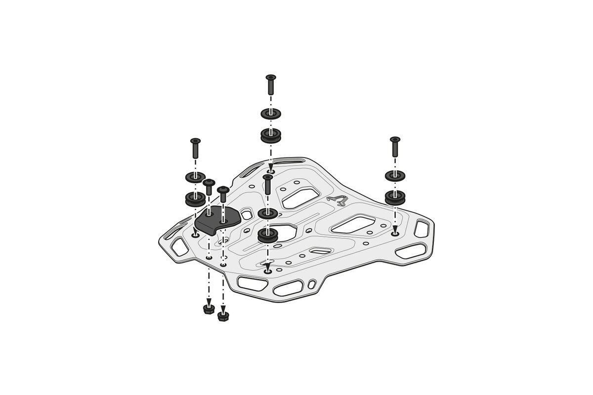 SW-Motech TRAX ADV sistema di bauletto 38L argento per Honda XL 750 Transalp (23-) SW Motech