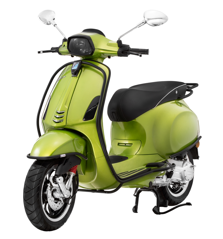 Paragambe per Vespa Primavera /Sprint 50-150cc, nero opaco