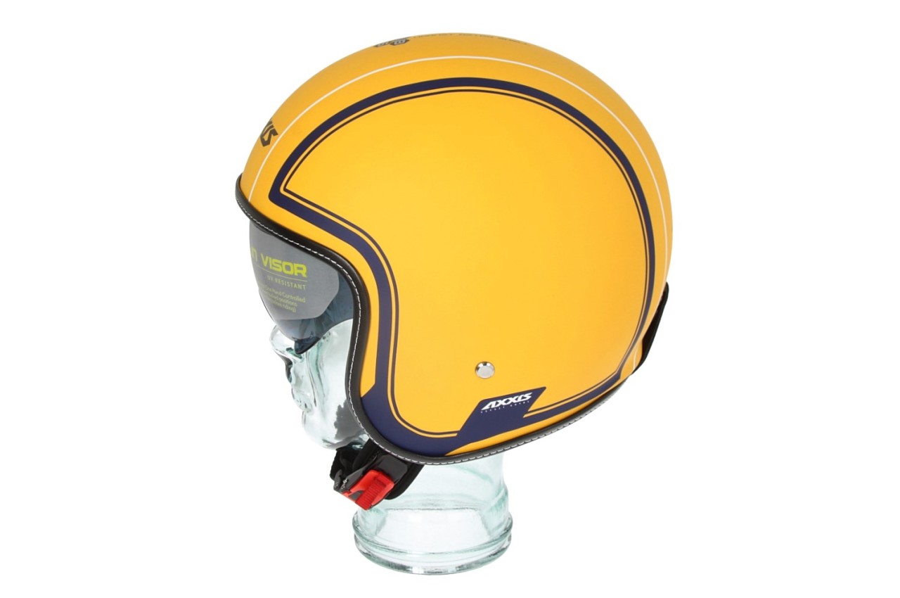 Casco jet Axxis, Hornet SV Royal, giallo opaco