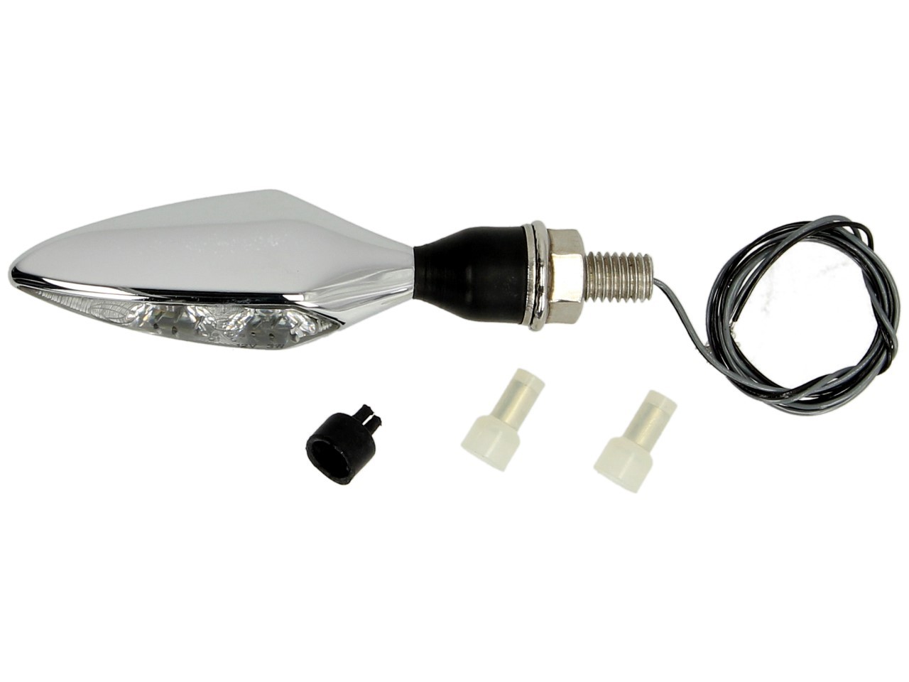 Indicatore Kellermann, Rhombus Extreme, acciaio, LED, VR/HL, 12 V, cromo lucido, M8x20, omologato E