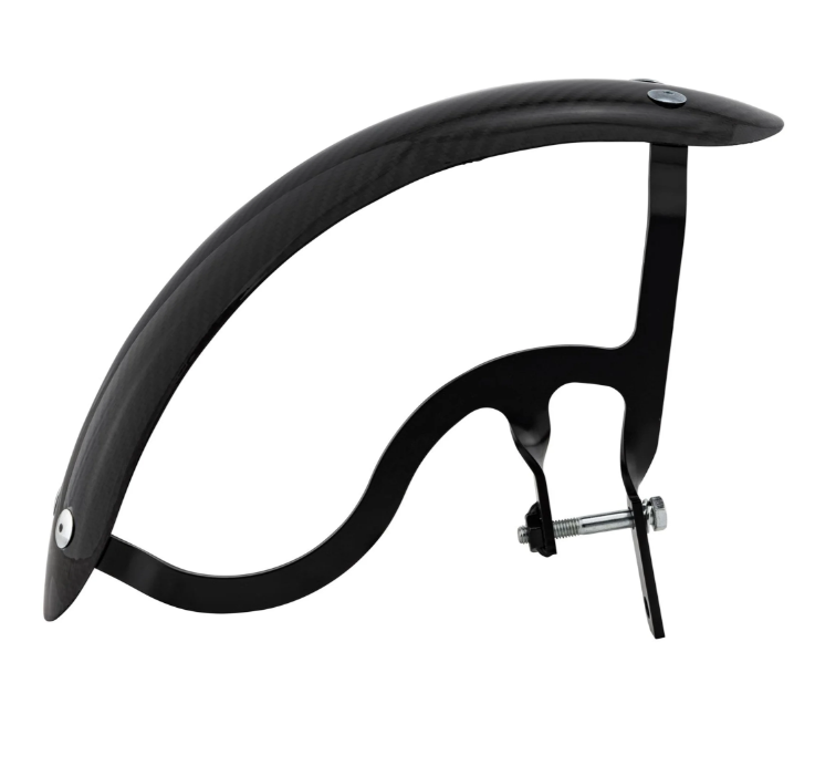 Parafango Garelli Race EVO II per Vespa PX 80-200ccm, carbonio, supporto nero