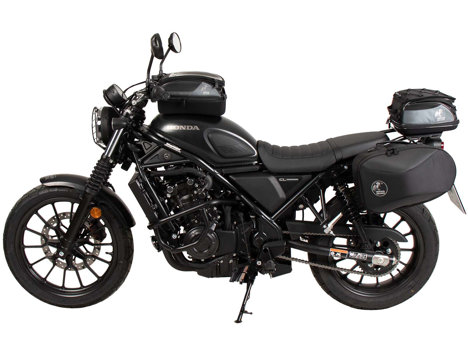Portapacchi laterale sinistro C-Bow nero per Honda CL 500 Scrambler (23-) Hepco & Becker