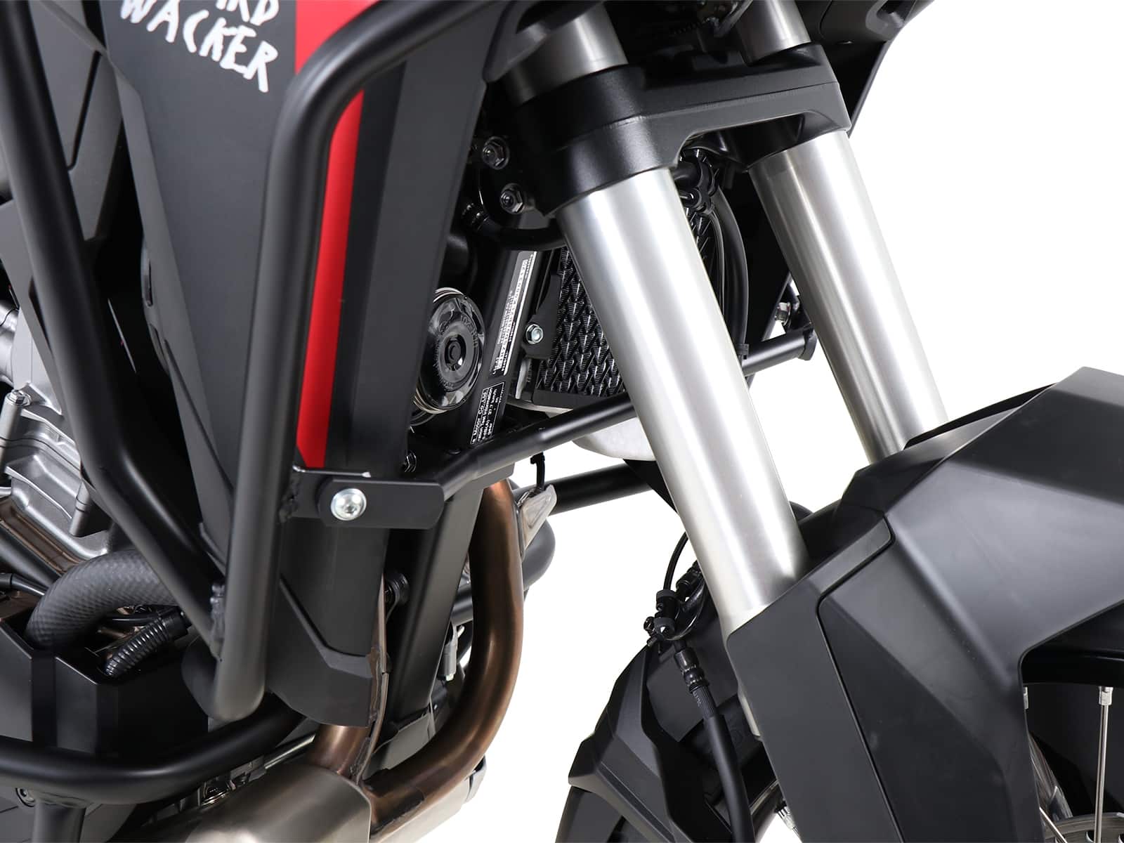 Barra di irrigidimento nera per barra di protezione serbatoio H&B per Honda CRF 1100 Africa Twin (20-23)