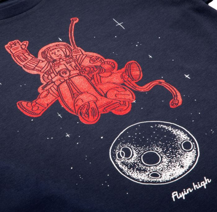 T-shirt per bambini "Flyin high", blu scuro