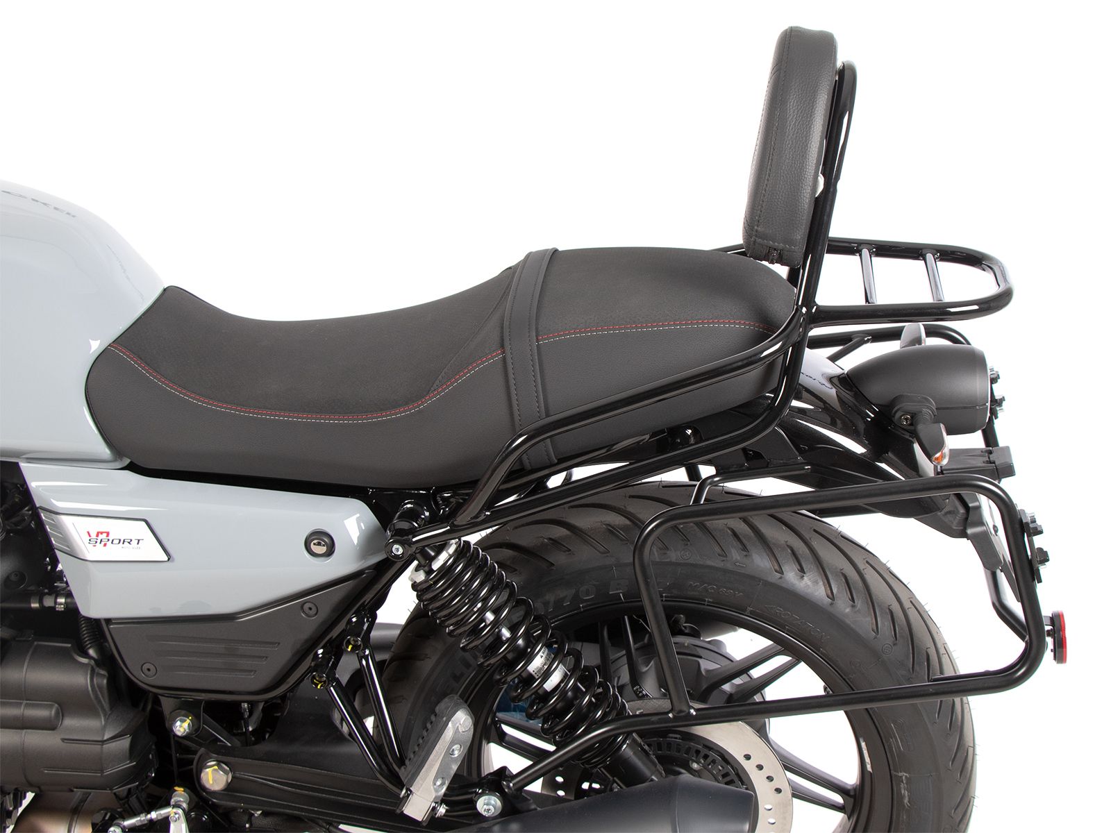 Sissybar con portapacchi nero per Moto Guzzi V7 850 Special (25-) Hepco & Becker