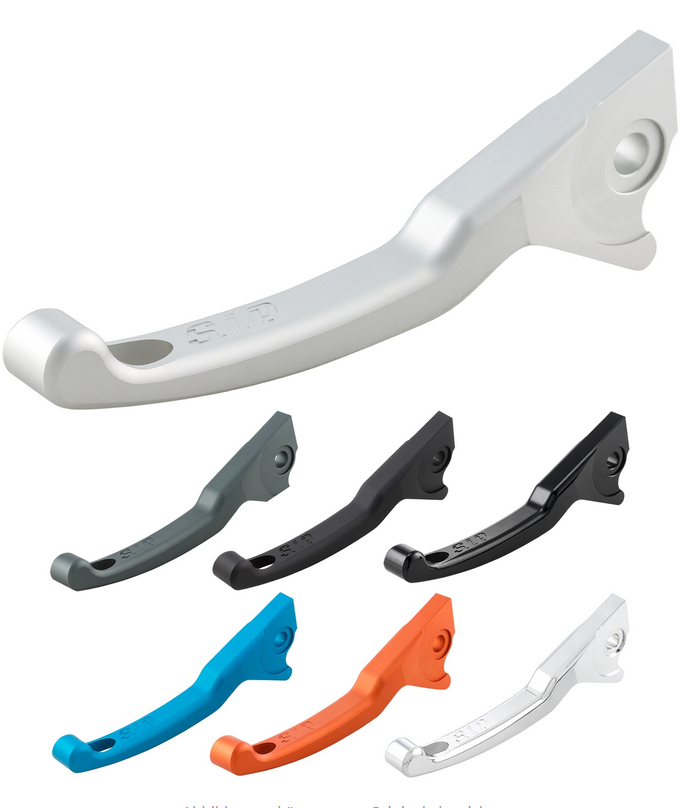 Set leva freno sportiva Shorty per Vespa LX /LXV /S /Primavera /Sprint 50-150ccm, arancio opaco