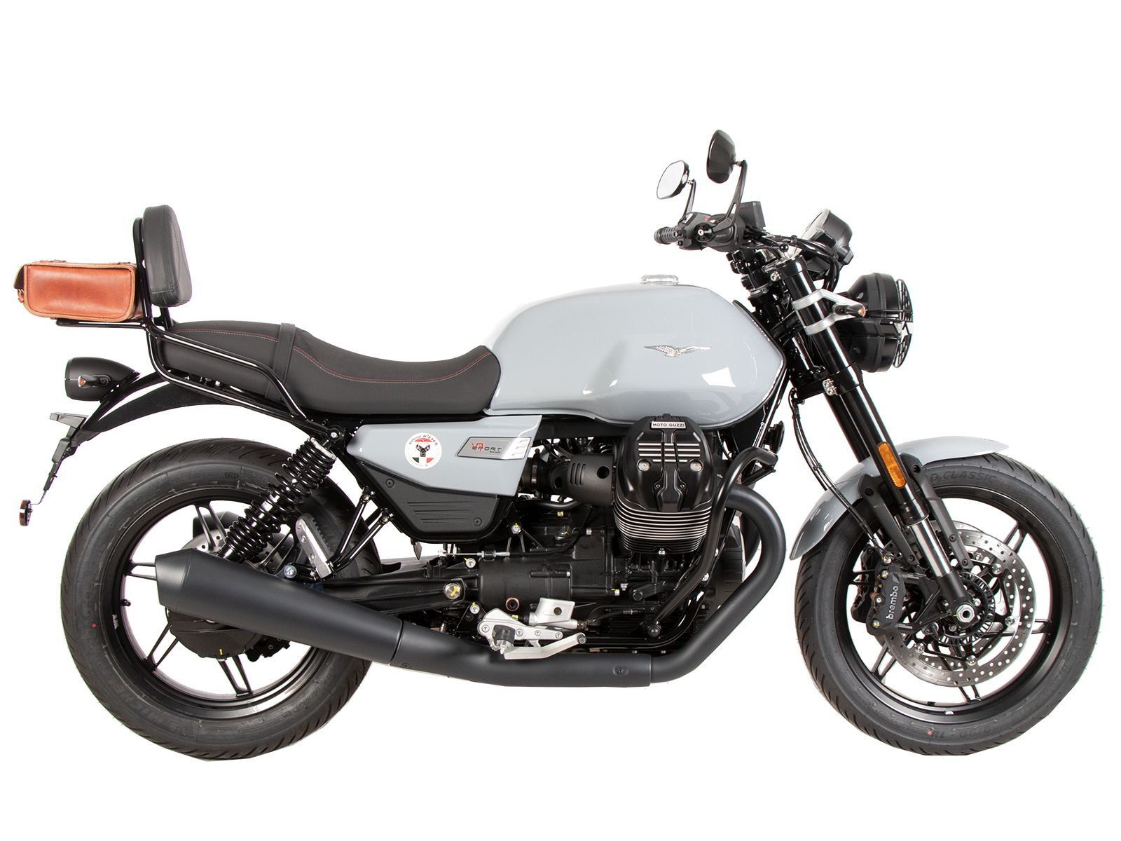 Sissybar con portapacchi nero per Moto Guzzi V7 850 Special (25-) Hepco & Becker