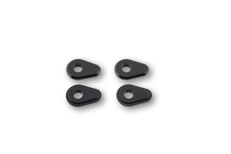 HIGHSIDER Piastre di montaggio intelligenti Indy Spacer Alluminio Nero, Per Yamaha