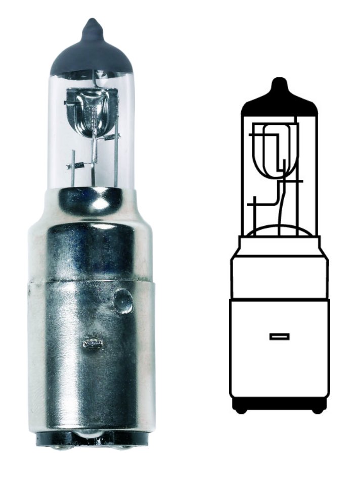 Lampadina ad anello, a incandescenza, alogena, 12 V, 35/35 W, BA20d