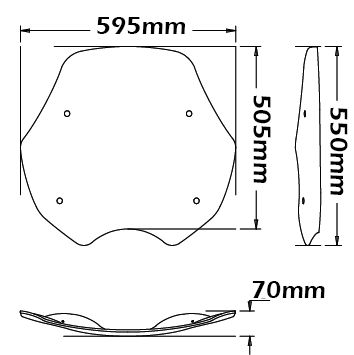 Parabrezza originale per BMW R 850 R /R 1100 R (94-02), fumè chiaro