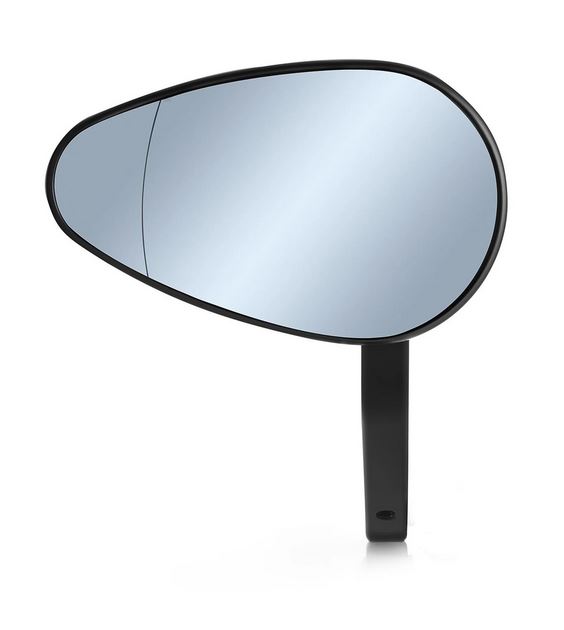 Specchietto per manubrio RIZOMA "Reverse Radial" destro o sinistro per Vespa, anodizzato nero