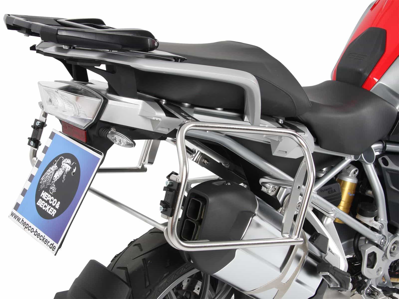 Set portavaligie Portavaligie incluso set di valigie Xplorer Cutout argento per BMW R 1200 GS LC (13-18)