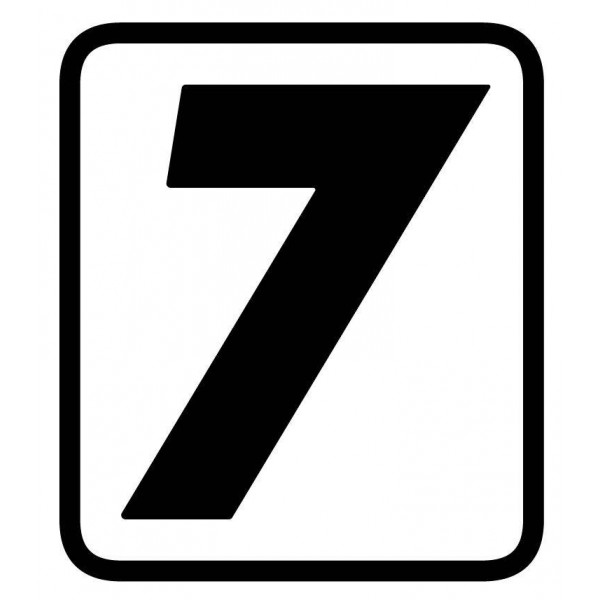 Adesivo del numero di partenza per la targa