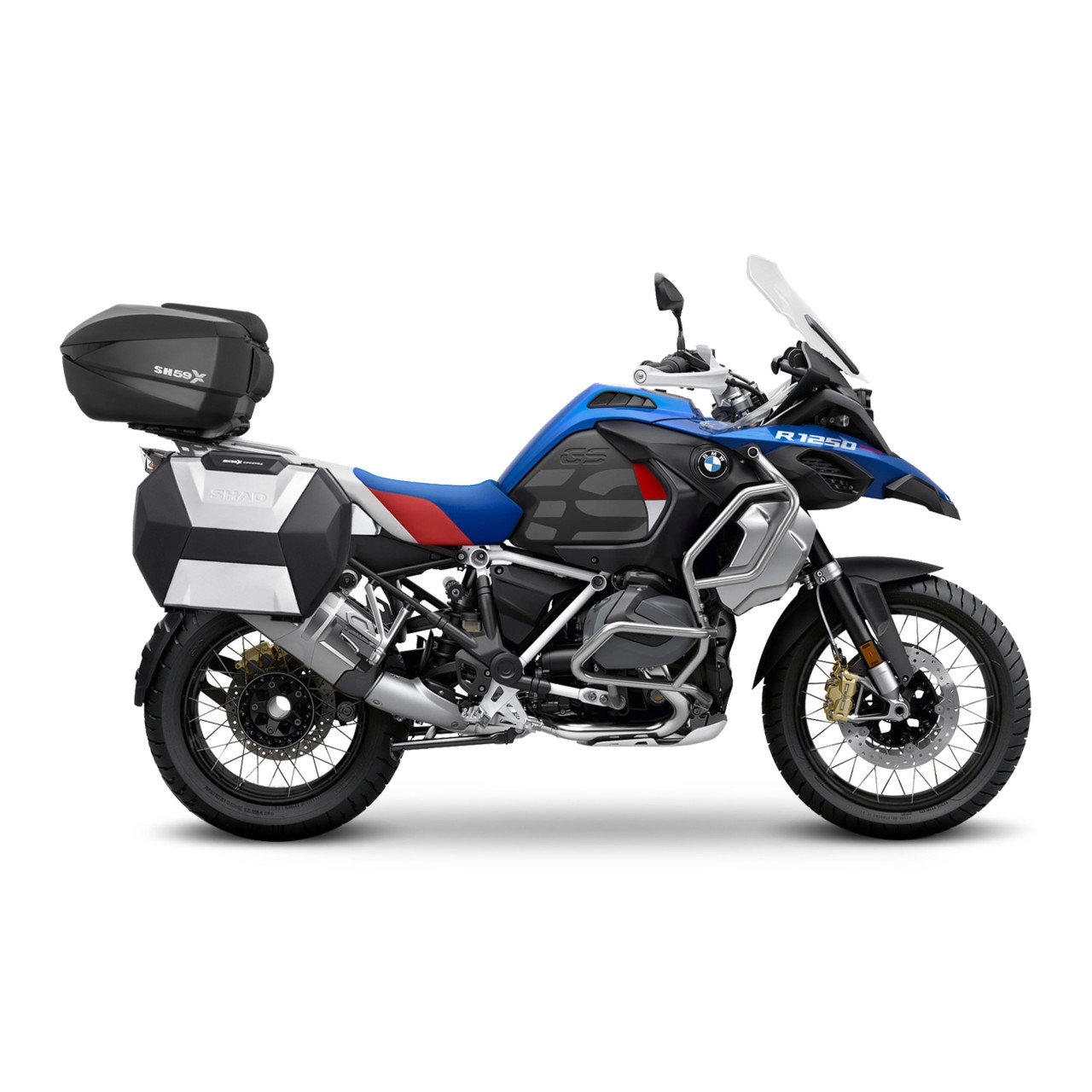 Portapacchi laterali Shad con sistema 3P, verniciati di nero, per BMW R 1200 GS / R 1250 GS / R 1250 GS Adventure
