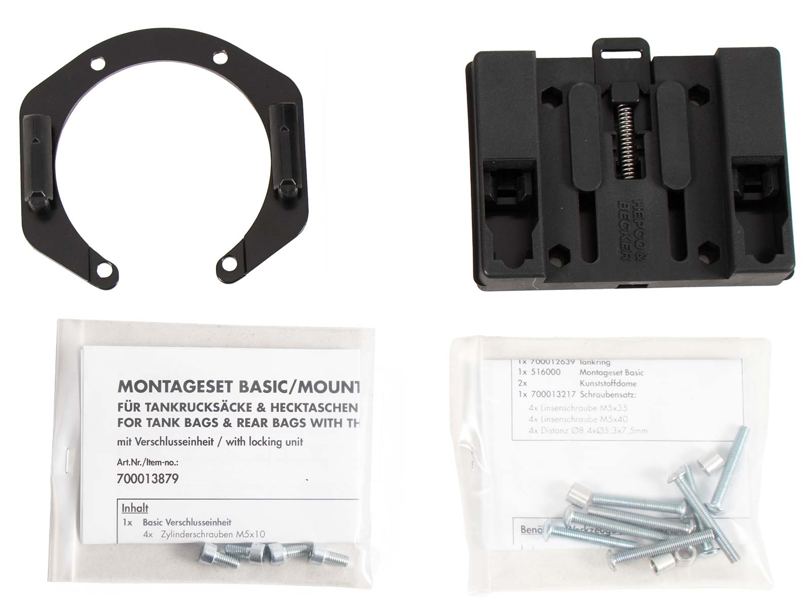 Anello serbatoio di base con blocco borsa serbatoio per BMW R 1200 RT (05-13) Hepco & Becker