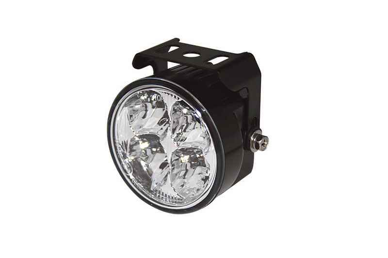 HIGHSIDER pro LED luce di marcia diurna nera rotonda (1 pezzo)