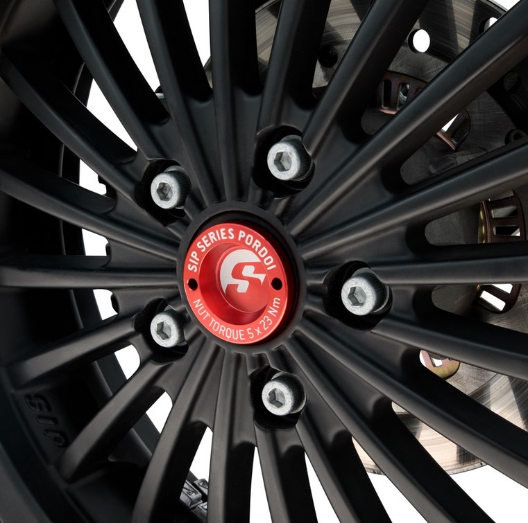 Parapolvere anteriore cerchio 12" per Vespa GTS/GTS Super/GTV/GT 125-300cc, rosso
