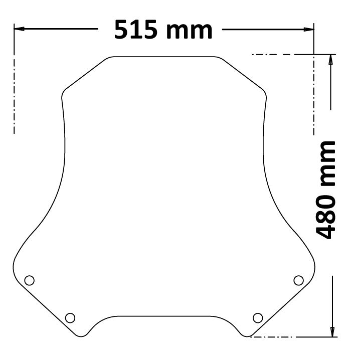 Parabrezza - altezza 480 mm per Ducati DesertX
