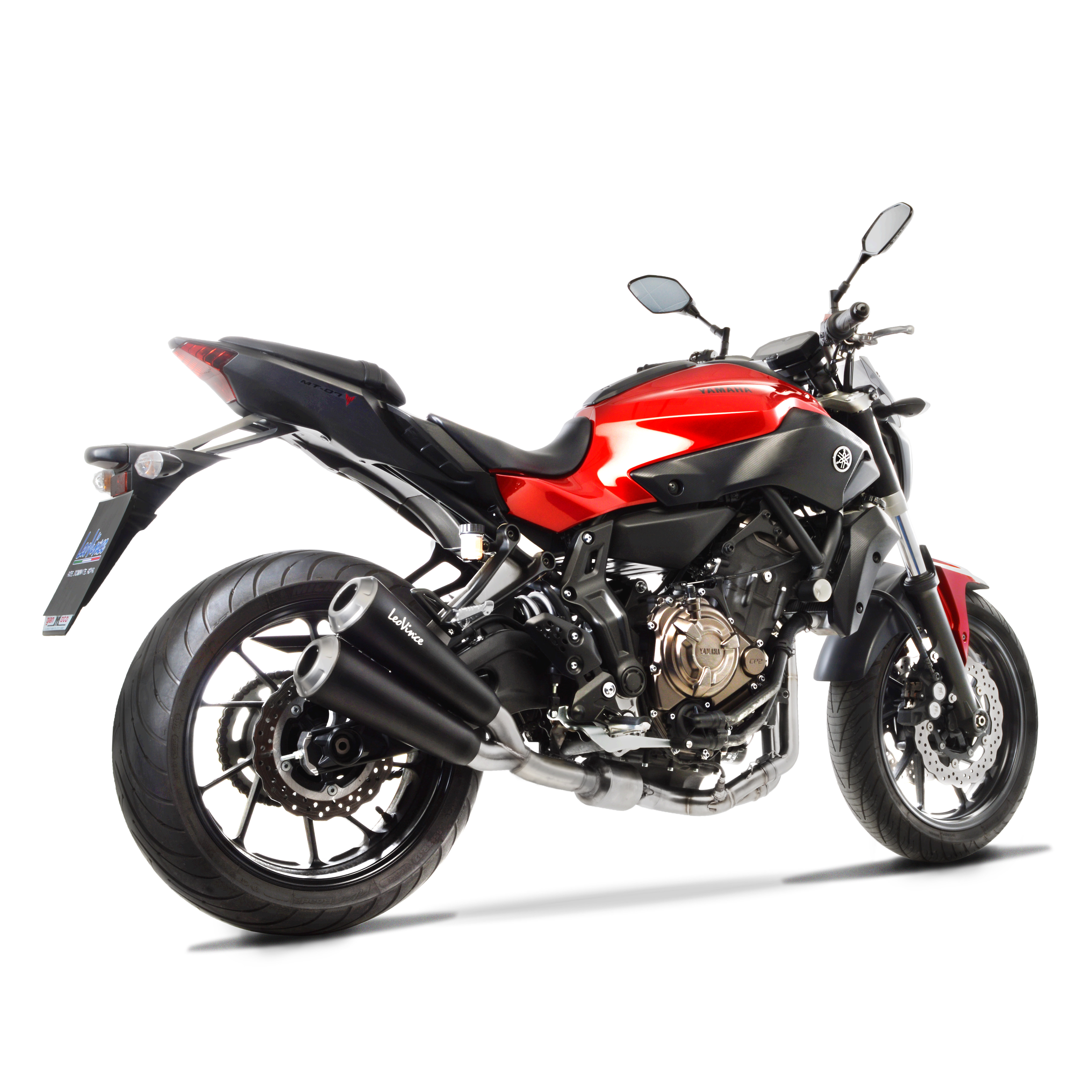 Impianto di scarico LeoVince GP Duals, inox, impianto completo per Yamaha MT-07 (14-20), Euro4