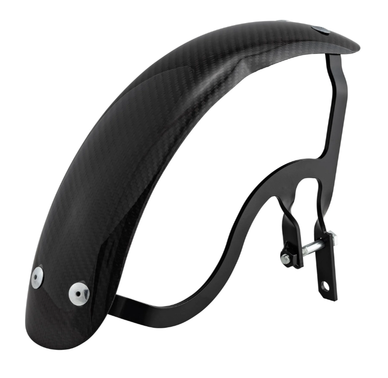 Parafango Garelli Race EVO II per Vespa PX 80-200ccm, carbonio, supporto nero