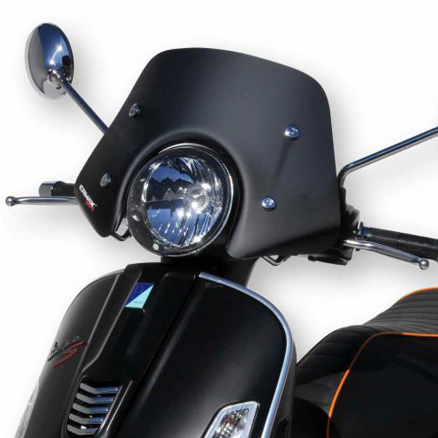 Flyscreen Piccolo per Vespa GTS/GTS Super/GT/GT L 125-300cc, nero opaco