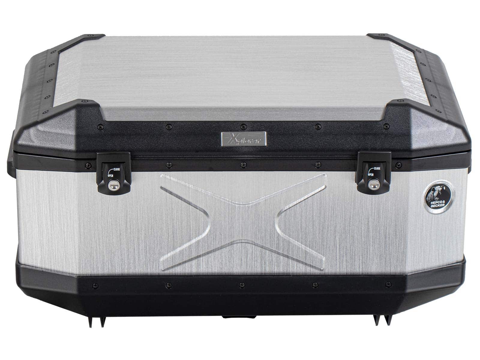 Bauletto in alluminio Xplorer 60 litri alluminio argento Hepco & Becker
