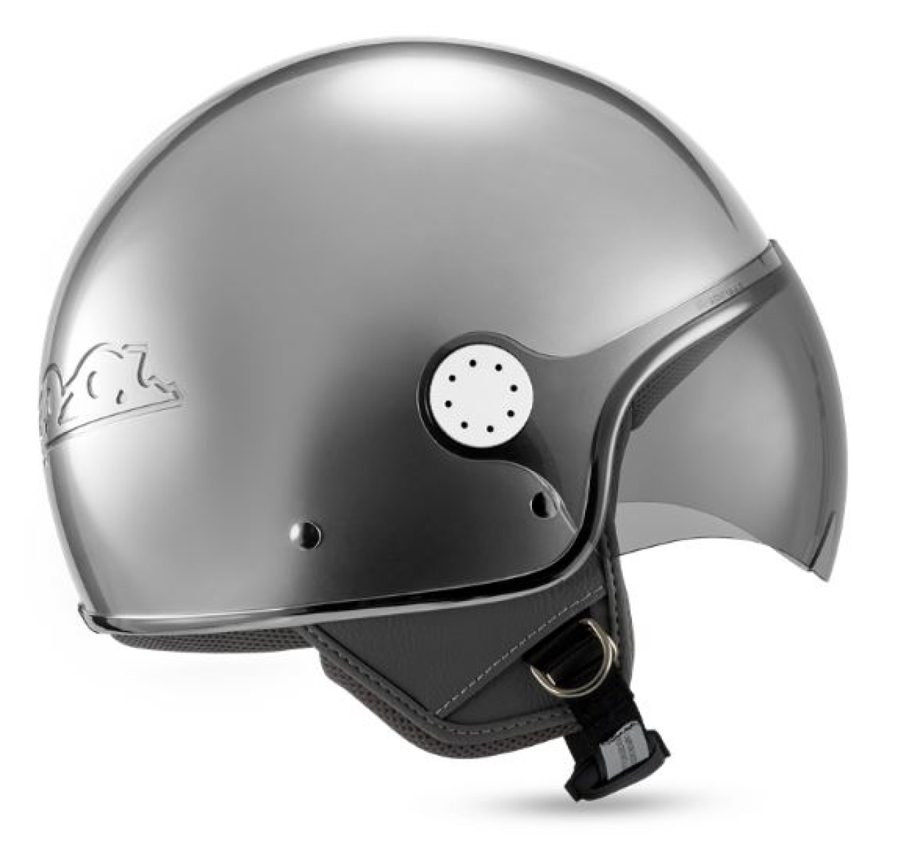 Casco Vespa jet Visiera 4.0 DEC Blade argento opaco