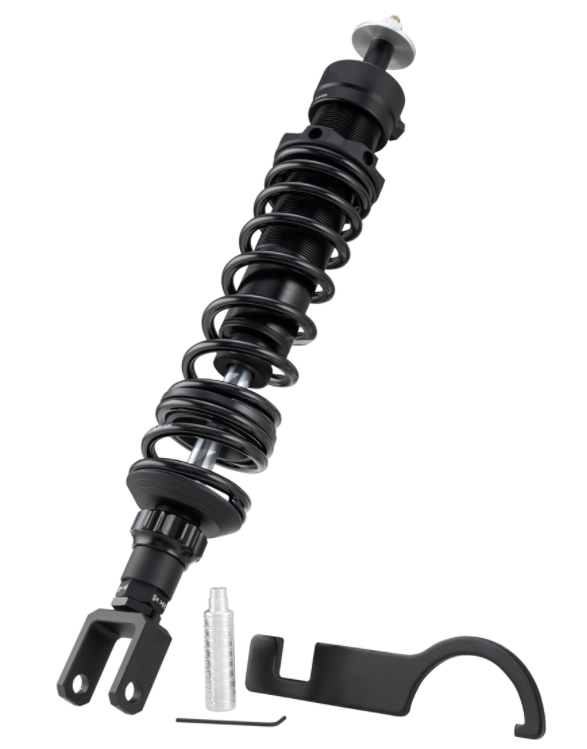 Ammortizzatore "Black Edition", posteriore per Vespa Primavera/Sprint 50cc 2T/4T, nero opaco
