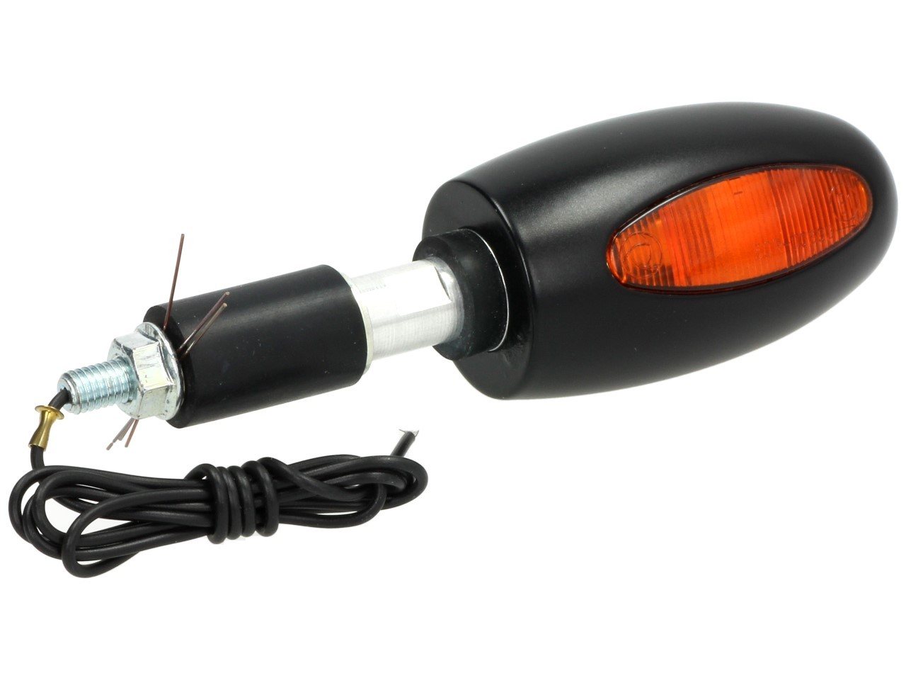 Indicatore Kellermann, BL 1000 giallo, ottone, alogeno, VR/VL, 12 V, 21 W, nero satinato