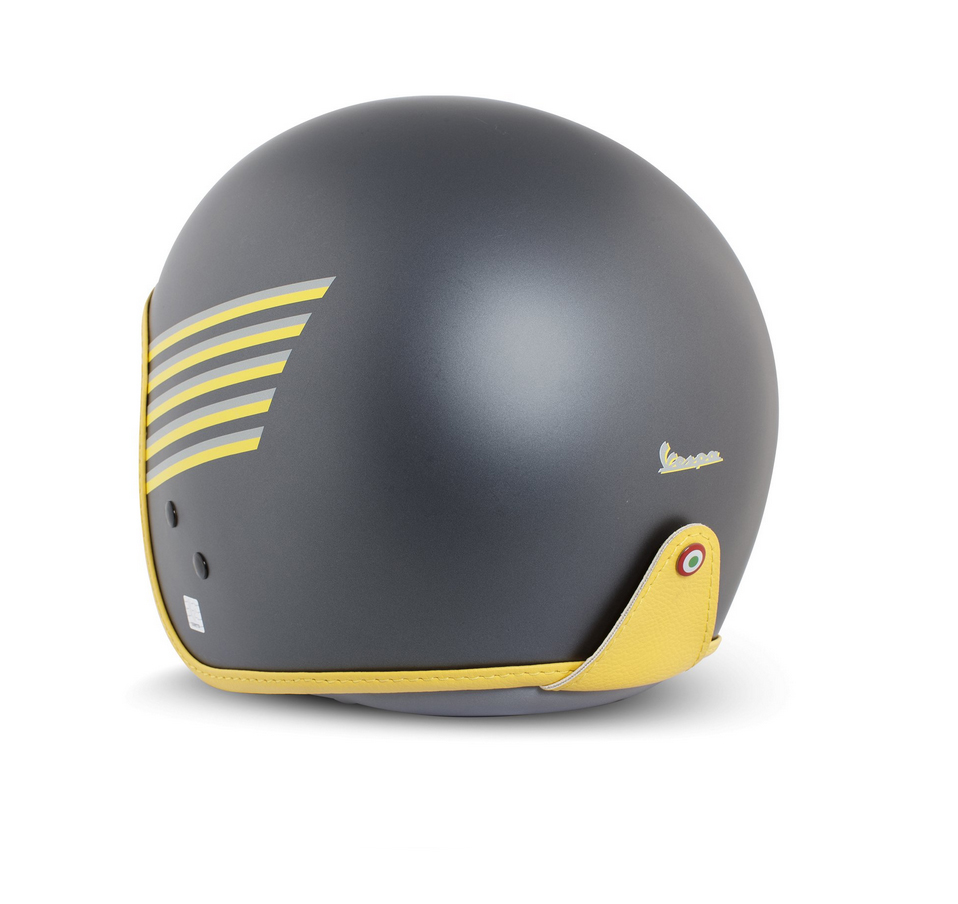 Casco grafico Vespa grigio
