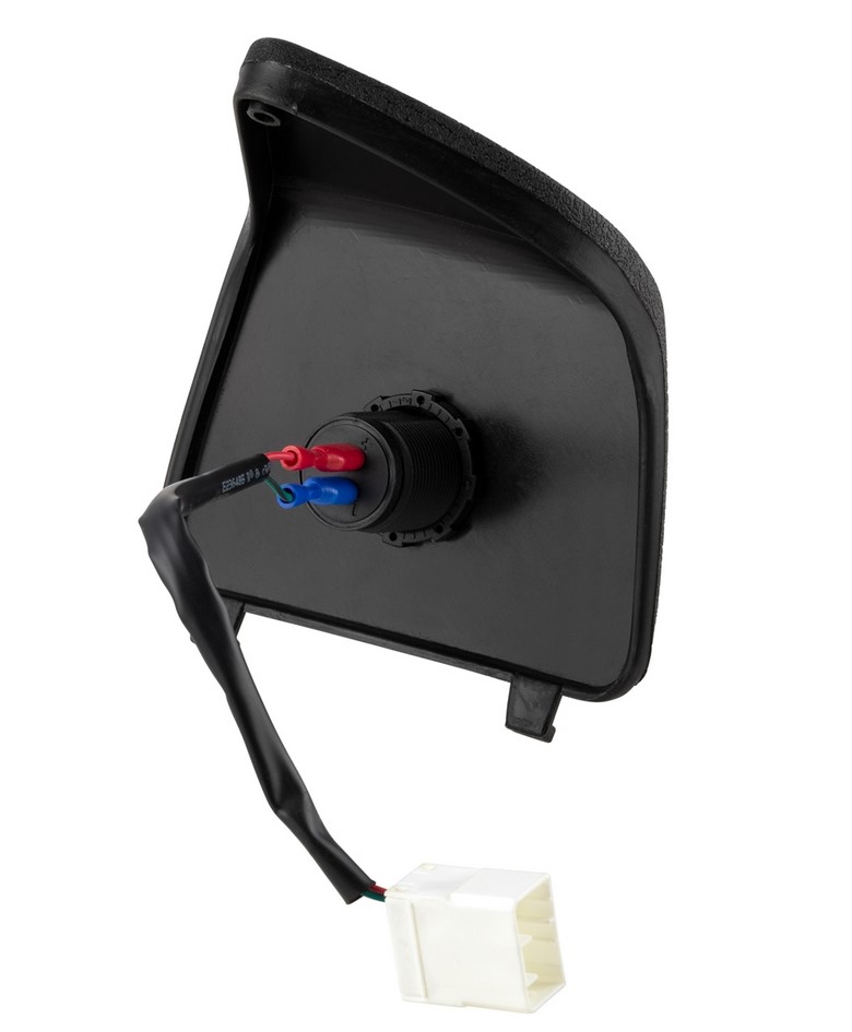 Coperchio vano bagagli sinistro con connessione USB per Vespa GTS/GTS Super/GTV/GT, nero