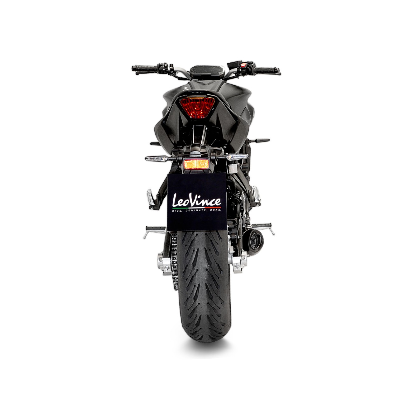 LeoVince sistema completo LV One Evo per Yamaha MT-07, acciaio inox nero, Euro5, certificato E