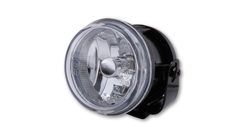 Fendinebbia intelligente HIGHSIDER nero rotondo, omologato E (1 pezzo)