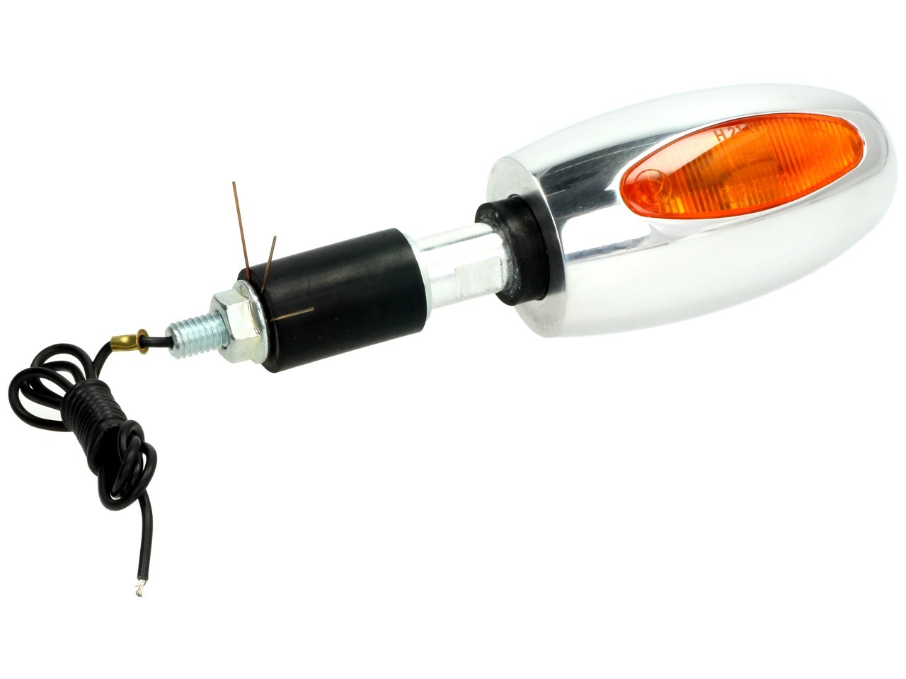 Indicatore Kellermann, BL 1000 giallo, alluminio, alogeno, VR/VL, 12 V, 21 W, cromo lucido, brillante