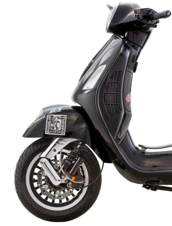 Ammortizzatore "Black Edition", anteriore per Vespa Primavera/Sprint 50 -150cc 2T/4T AC, nero