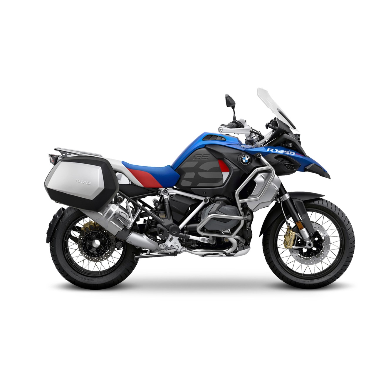 Portapacchi laterali Shad con sistema 3P, verniciati di nero, per BMW R 1200 GS / R 1250 GS / R 1250 GS Adventure