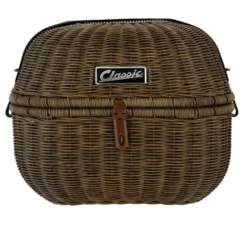 Kit cestino "Classic" con portapacchi per Vespa LX/LXV/S 50-150ccm, marrone scuro