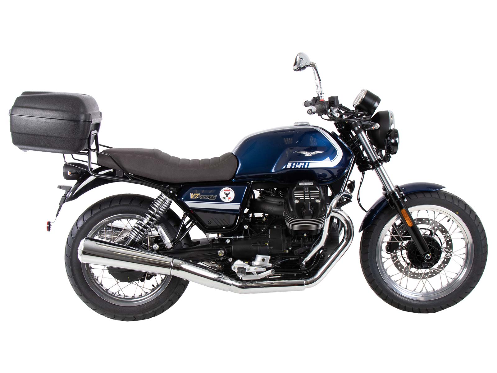 Portapacchi tubolare cromato per Moto Guzzi V7 850 Special/Stone/Centenario (21-24)