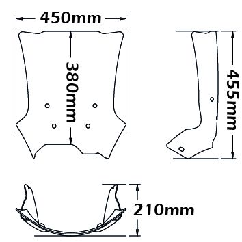Parabrezza tipo ADV per BMW F 650 /800 GS (08-12), trasparente