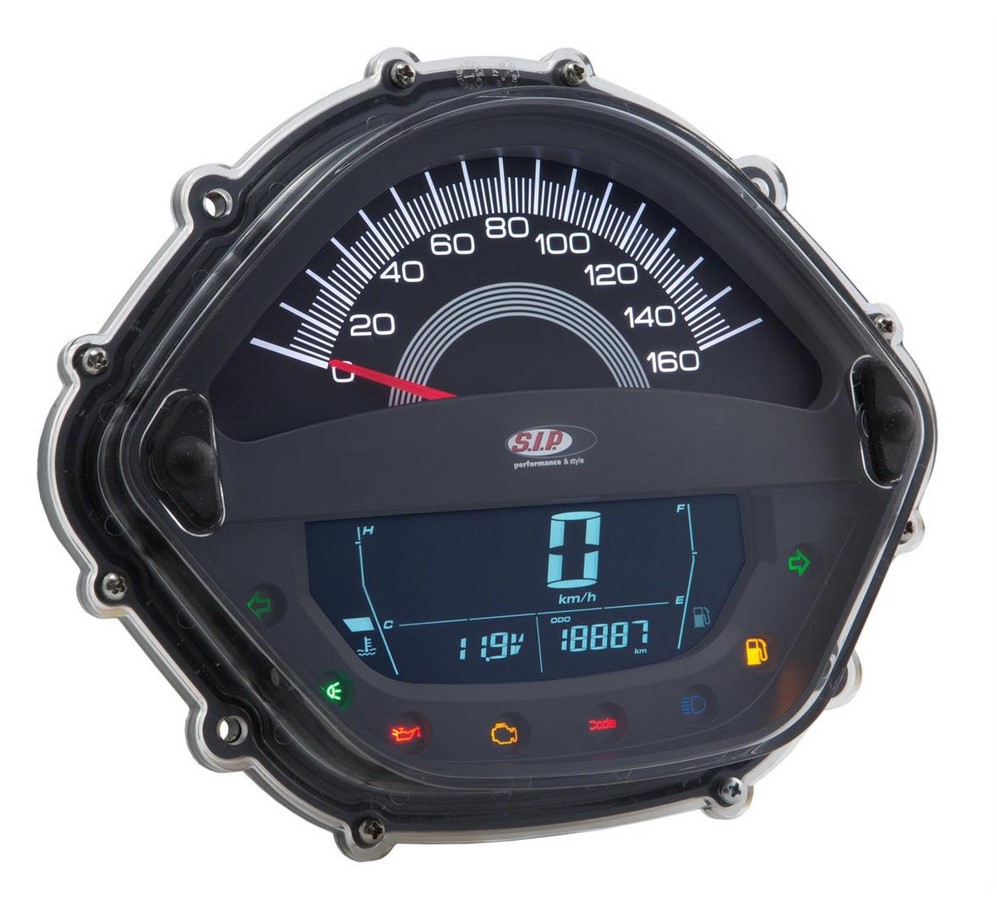 Contagiri / tachimetro per Vespa GT/GT L 125/200cc/ GTS 125cc, nero