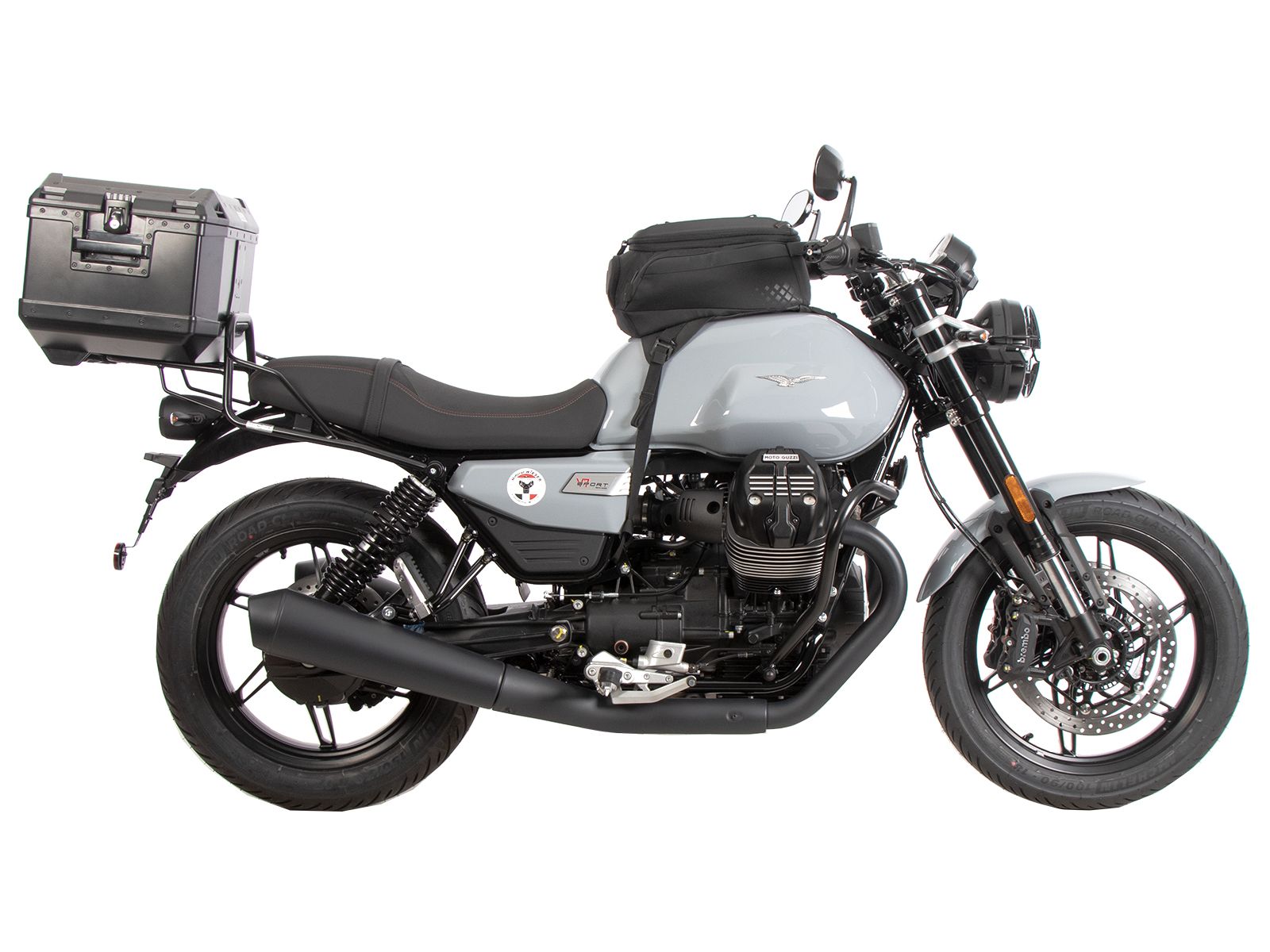 Portapacchi tubolare nero per Moto Guzzi V7 850 Sport (25-) Hepco & Becker