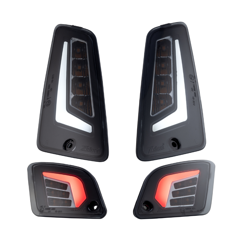Kit indicatori di direzione ZELIONI anteriore e posteriore per Vespa GTS/GTS Super/GTV 125-300cc, colorati